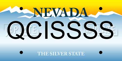 QCISSSS Nevada License Plate