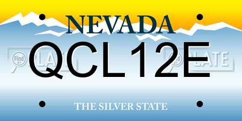 QCL12E Nevada License Plate