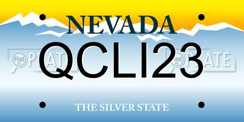 QCLI23 Nevada License Plate