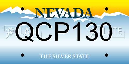 QCP130 Nevada License Plate