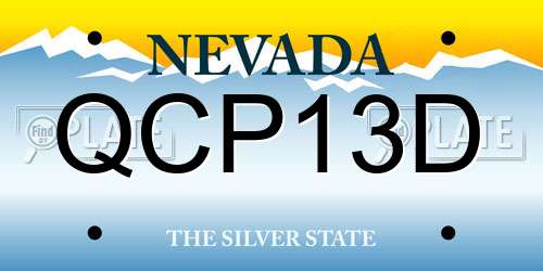 QCP13D Nevada License Plate