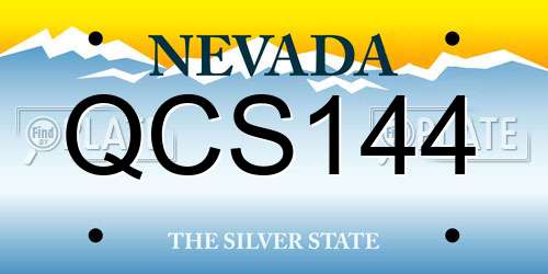 QCS144 Nevada License Plate