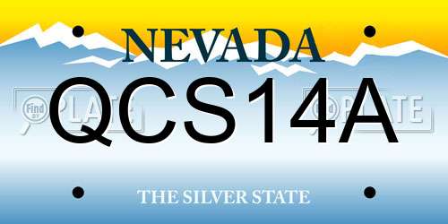 QCS14A Nevada License Plate