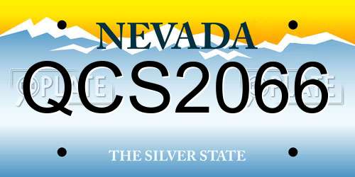 QCS2066 Nevada License Plate