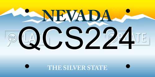 QCS224 Nevada License Plate