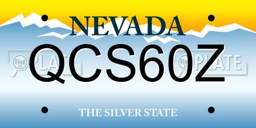 QCS60Z Nevada License Plate