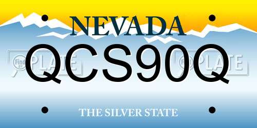 QCS90Q Nevada License Plate