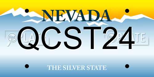QCST24 Nevada License Plate