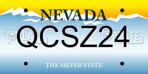 QCSZ24 Nevada License Plate