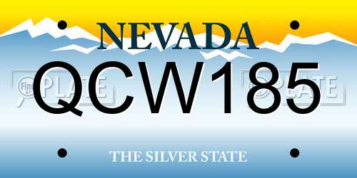 QCW185 Nevada License Plate