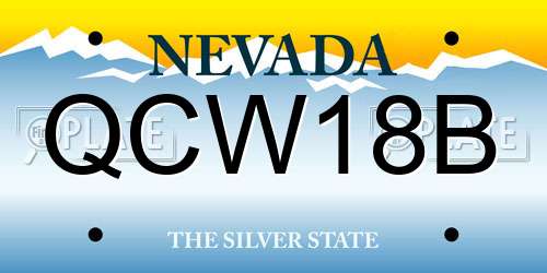 QCW18B Nevada License Plate