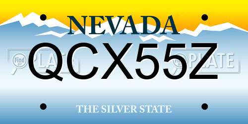 QCX55Z Nevada License Plate