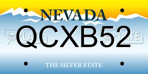 QCXB52 Nevada License Plate