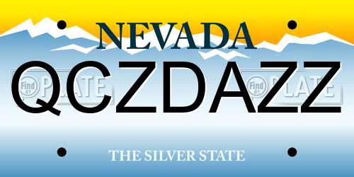 QCZDAZZ Nevada License Plate