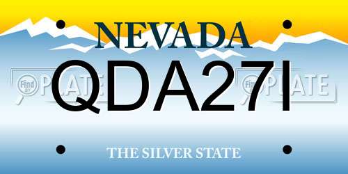 QDA27I Nevada License Plate
