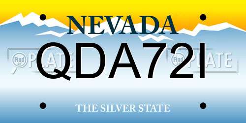 QDA72I Nevada License Plate