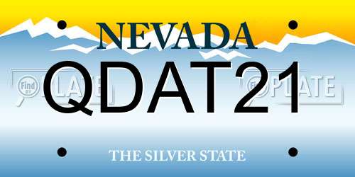 QDAT21 Nevada License Plate