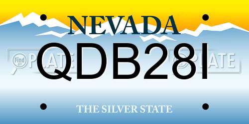 QDB28I Nevada License Plate