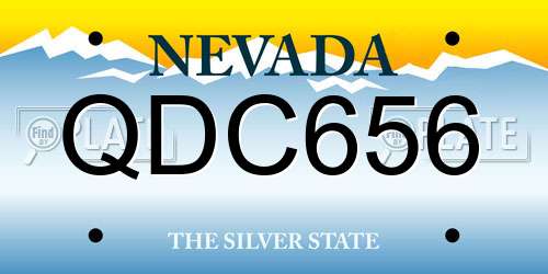 QDC656 Nevada License Plate
