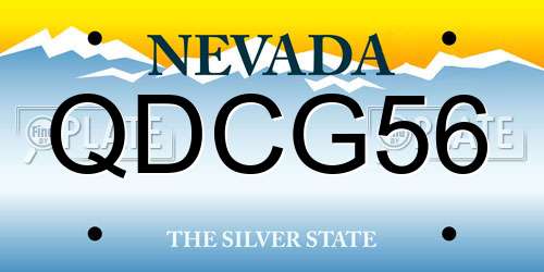 QDCG56 Nevada License Plate