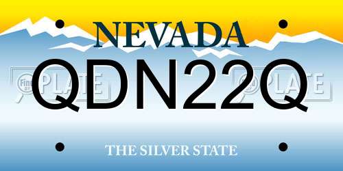 QDN22Q Nevada License Plate