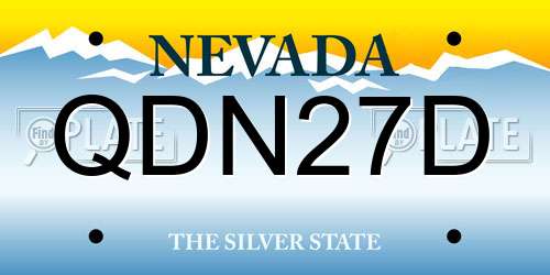 QDN27D Nevada License Plate