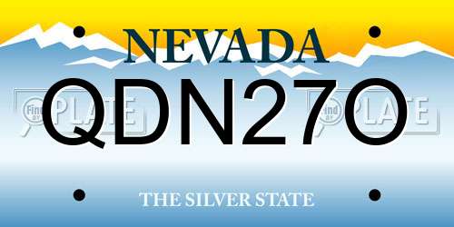 QDN27O Nevada License Plate