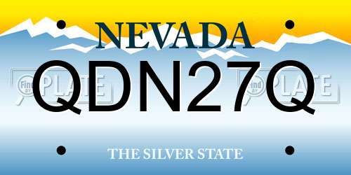 QDN27Q Nevada License Plate