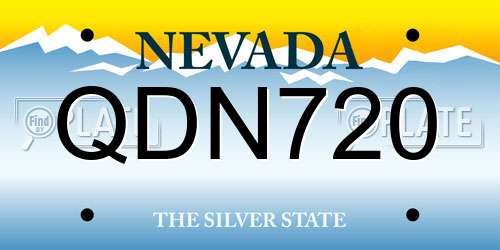 QDN720 Nevada License Plate