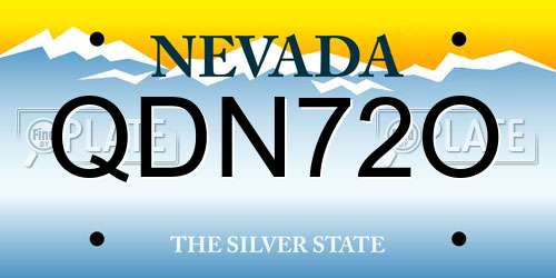QDN72O Nevada License Plate