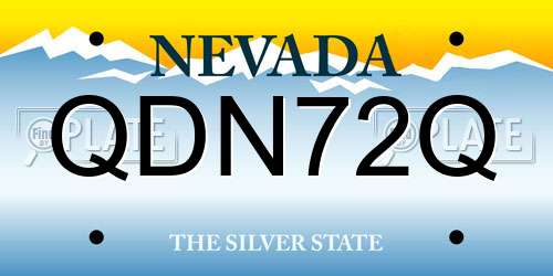 QDN72Q Nevada License Plate