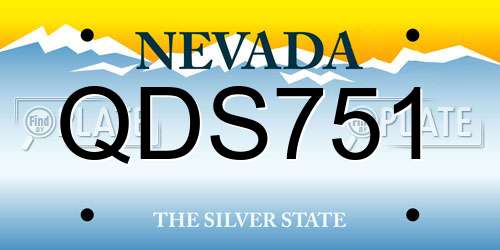 QDS751 Nevada License Plate