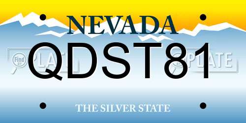 QDST81 Nevada License Plate