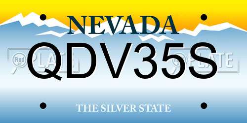 QDV35S Nevada License Plate