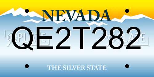 QE2T282 Nevada License Plate
