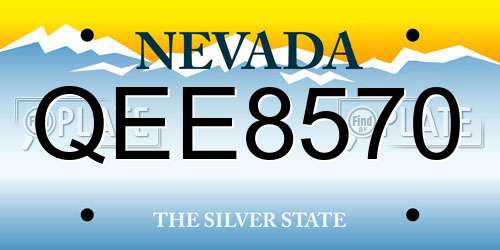 QEE8570 Nevada License Plate