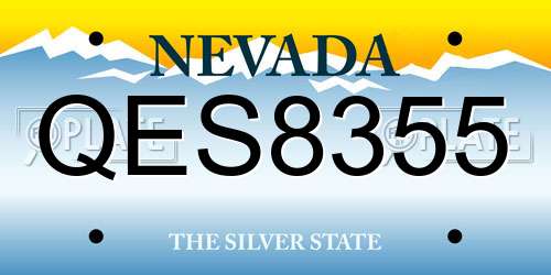 QES8355 Nevada License Plate