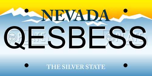 QESBESS Nevada License Plate