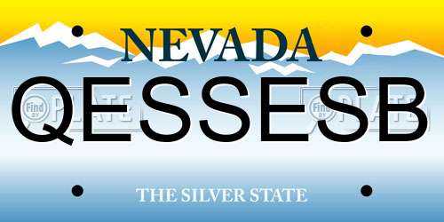 QESSESB Nevada License Plate