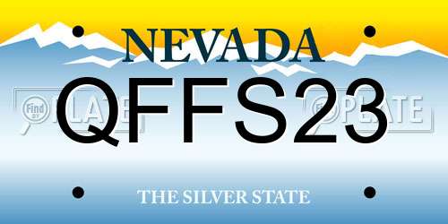 QFFS23 Nevada License Plate