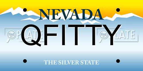 QFITTY Nevada License Plate