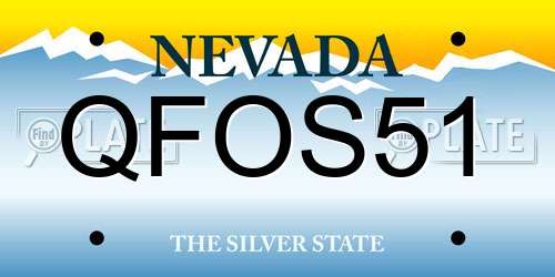 QFOS51 Nevada License Plate