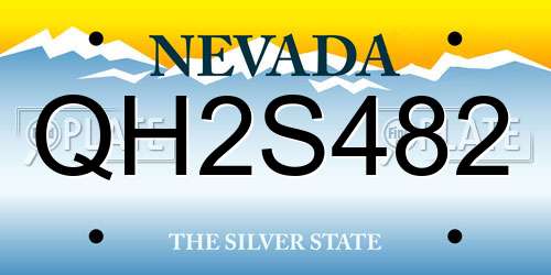QH2S482 Nevada License Plate