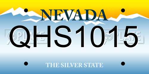 QHS1015 Nevada License Plate