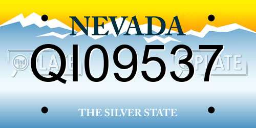 QI09537 Nevada License Plate
