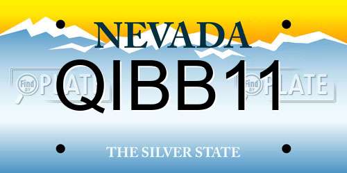 QIBB11 Nevada License Plate