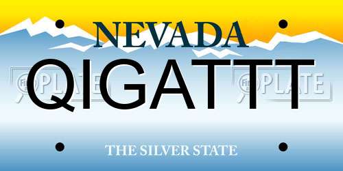 QIGATTT Nevada License Plate