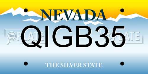 QIGB35 Nevada License Plate
