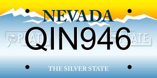 QIN946 Nevada License Plate