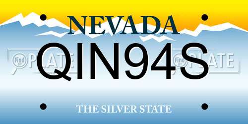QIN94S Nevada License Plate